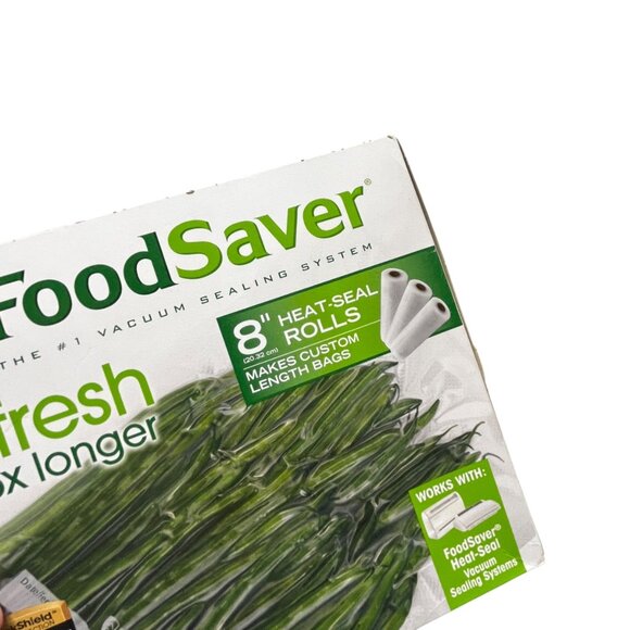 FoodSaver 8 in. x 20 ft. Vacuum Sealer Roll One Box with 3 rolls  8" heat seal r - Picture 6 of 6